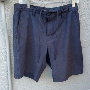 RVCA Men’s soft black shorts size 31 button & drawstring 2 front & back pockets